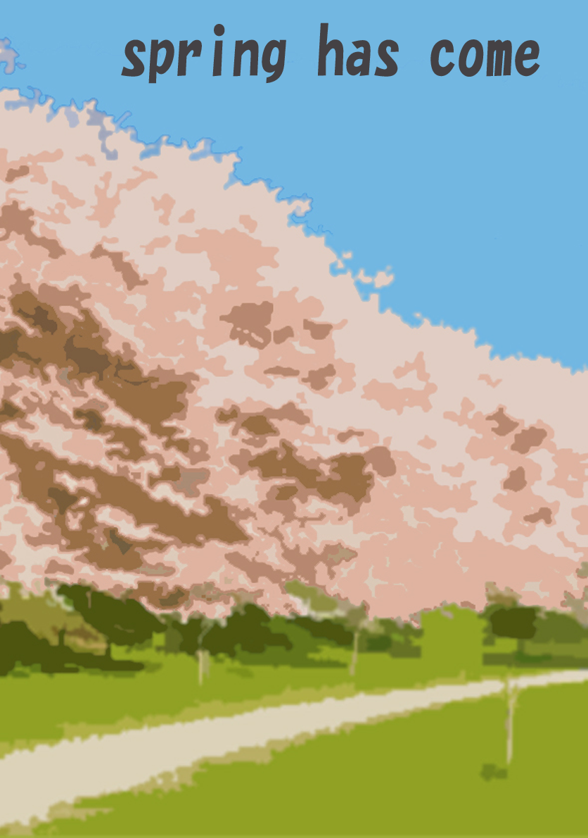 桜1spring has come 縦　(背景）