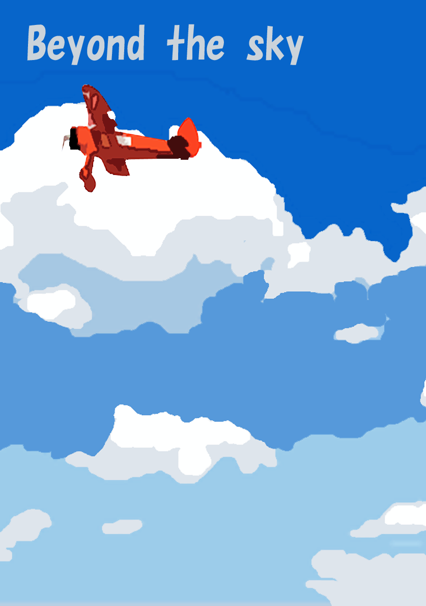 飛行機と雲(背景）　縦